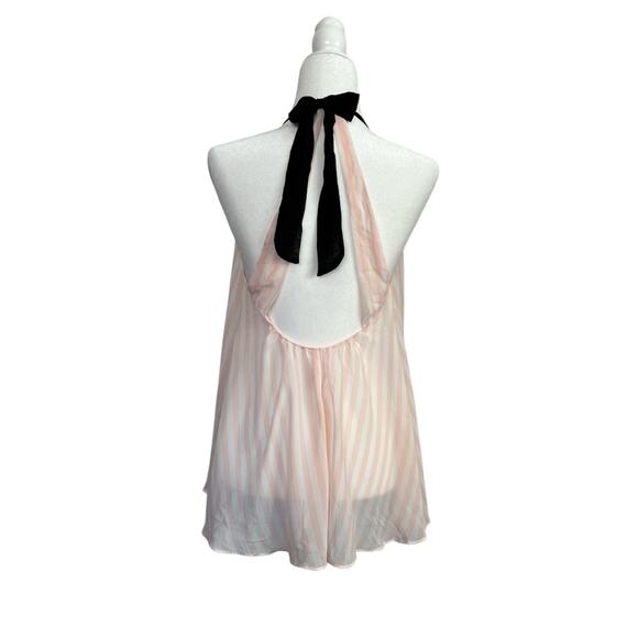 VICTORIA'S SECRET Pink Iconic Stripe Dream Angel Sheer Fashion Halter - Picture 5 of 9